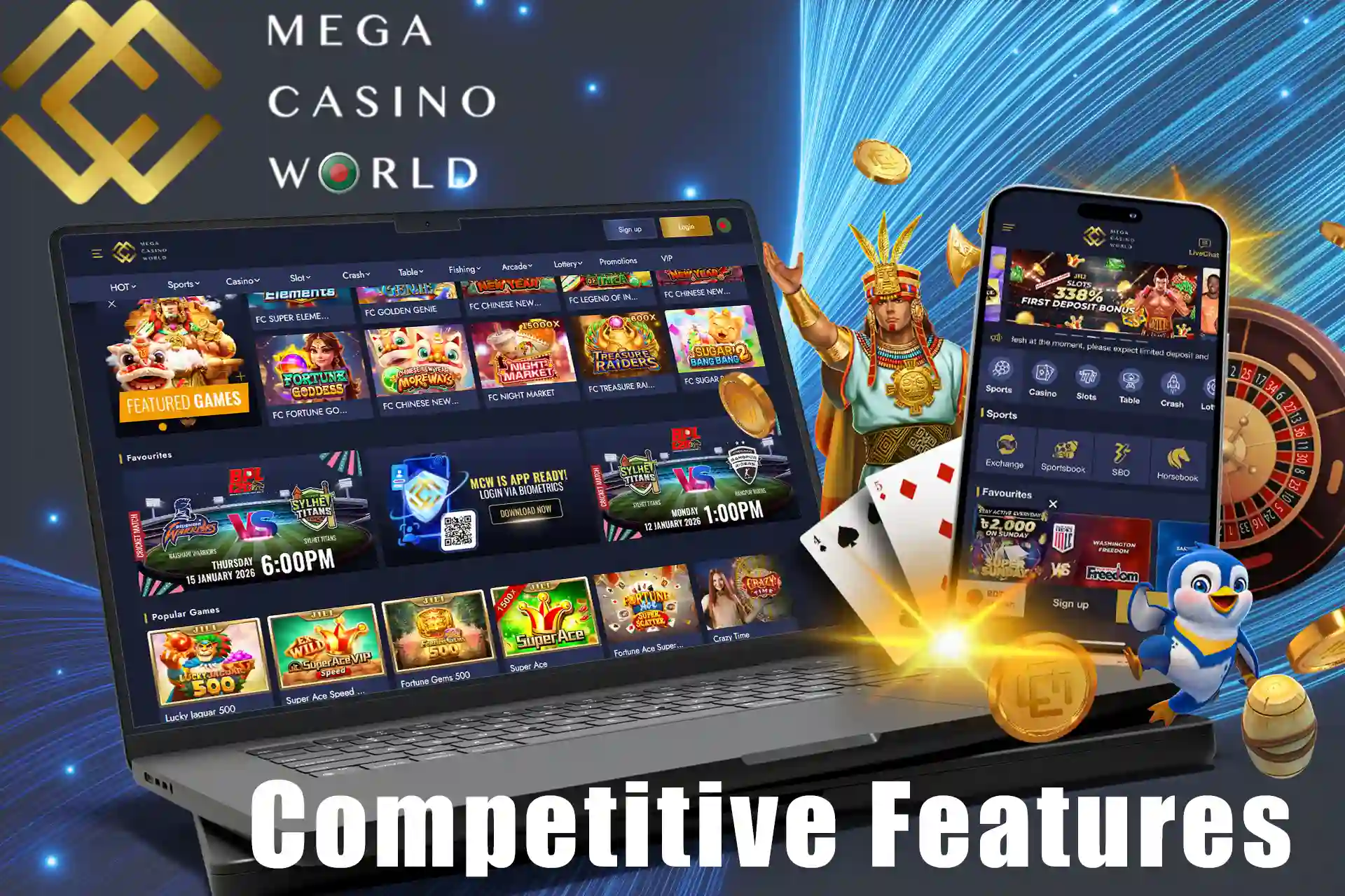 The platform provides a variety of services and benefits for players from Bangladesh.