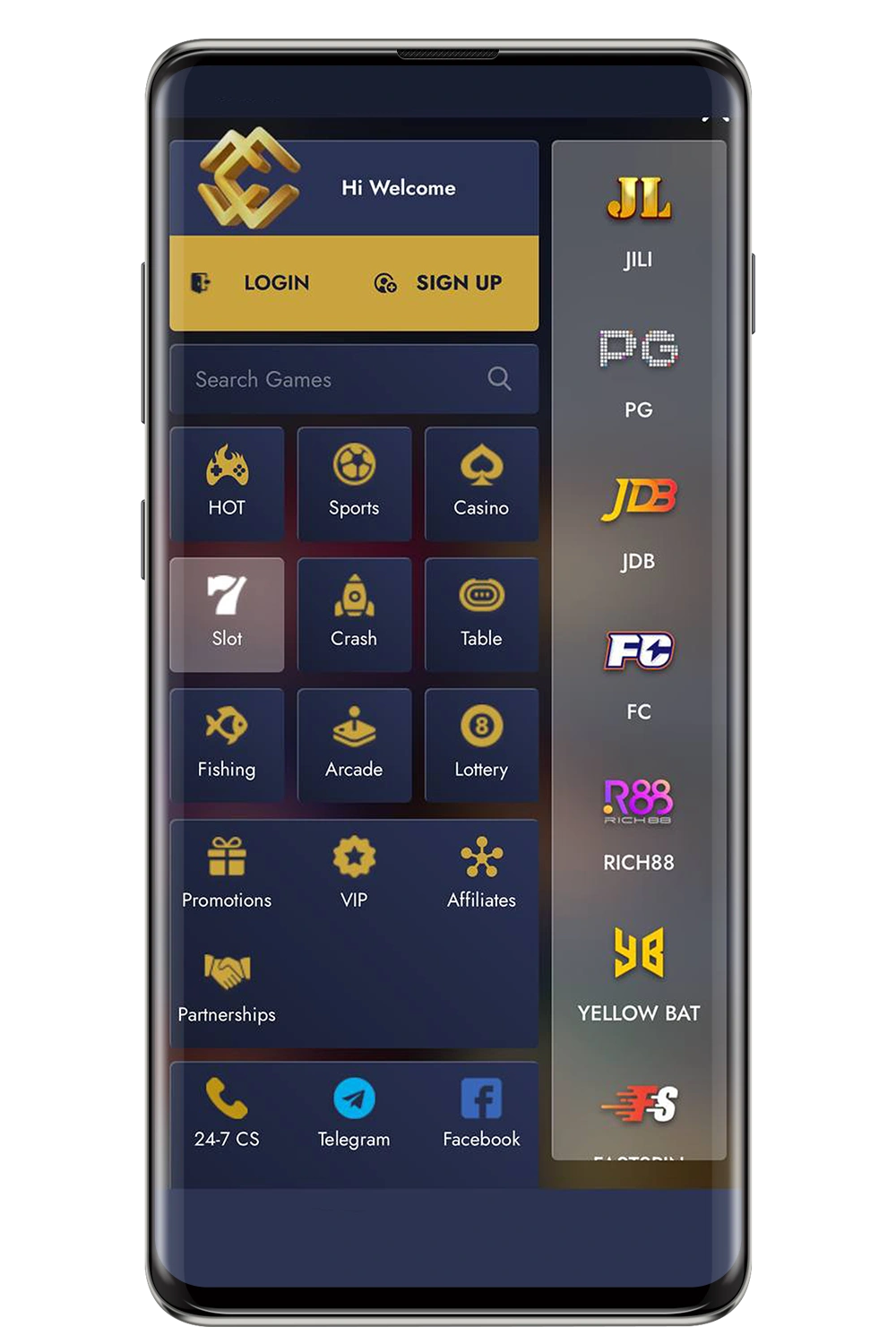 Screenshoot from the Official website